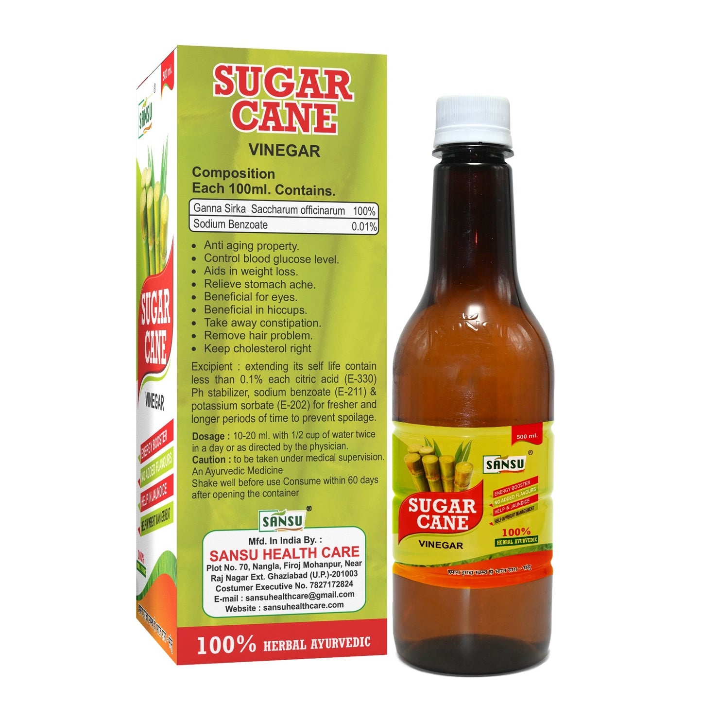 SANSU SUGARCANE VINGER (500ML)