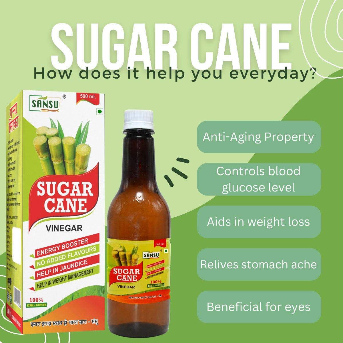 SANSU SUGARCANE VINGER (500ML)
