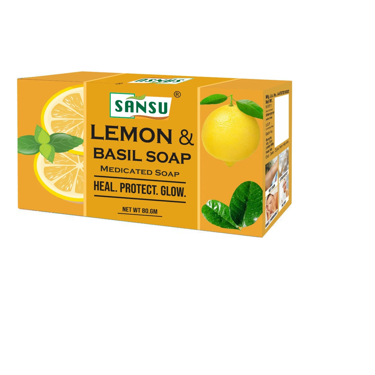 Sansu Lemon & Basil Soap box