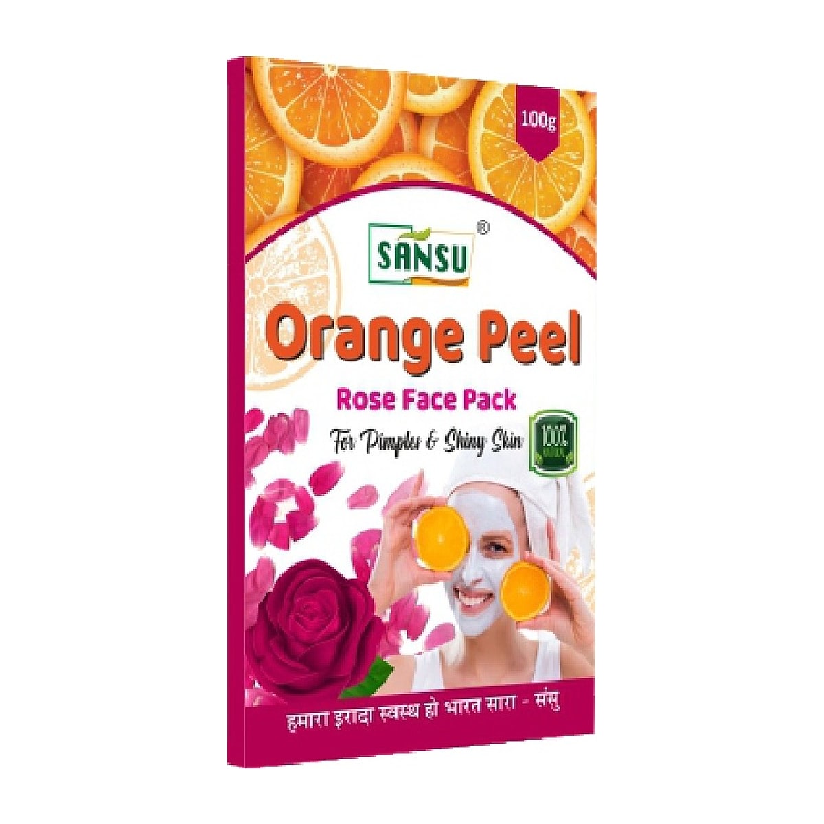 Sansu Orange Peel Rose Face Pack