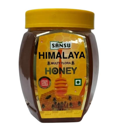 SANSU Pure Himalaya Multi Flora Honey, 100% Purity, No Added Sugar 1kg (Pack of 3)