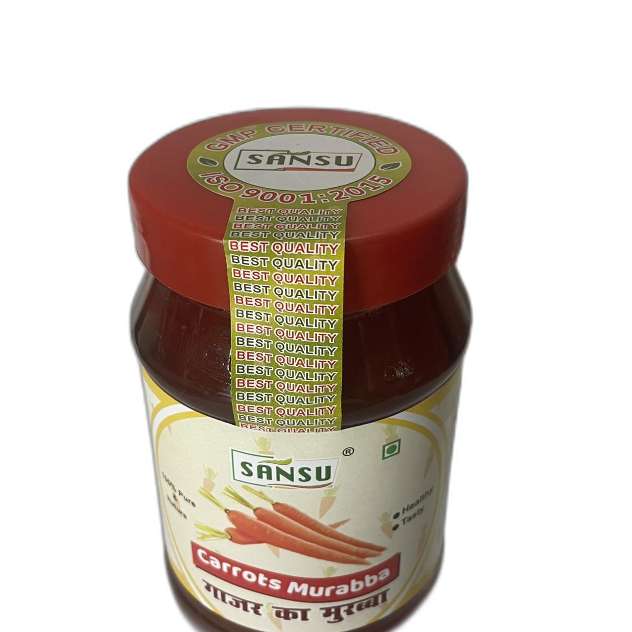 SANSU Home Made, Hand Made and Mother Made Organic Carrot Murabba, Palm Good for Blood Circulation | 1kg