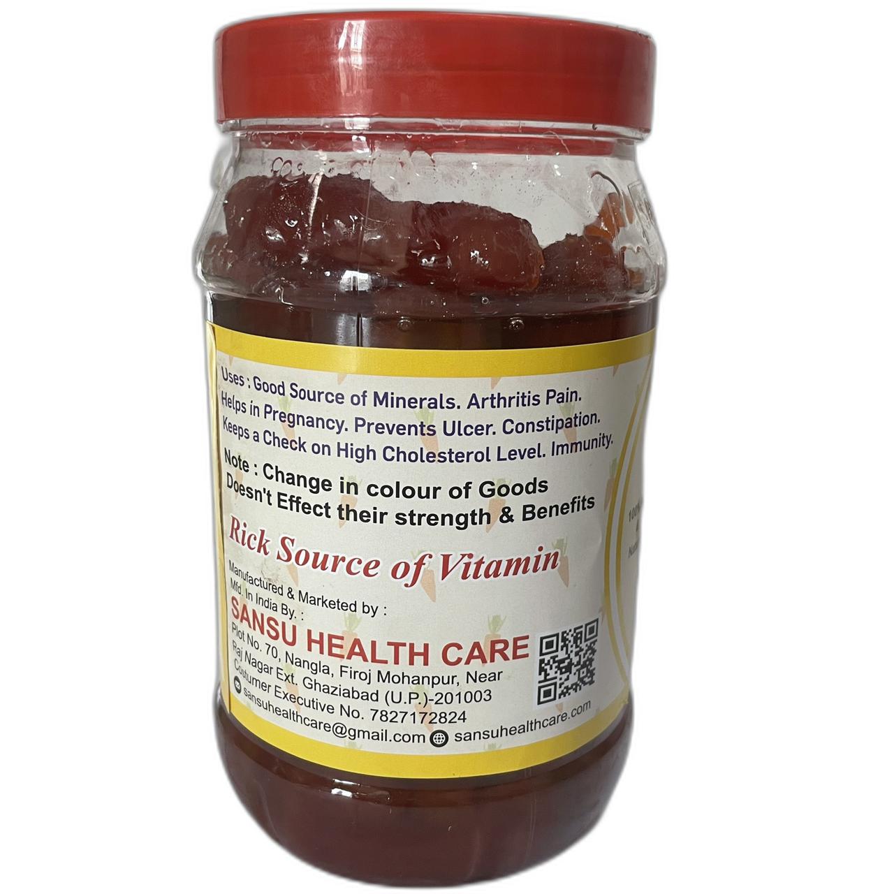 SANSU Home Made, Hand Made and Mother Made Organic Carrot Murabba, Palm Good for Blood Circulation | 1kg
