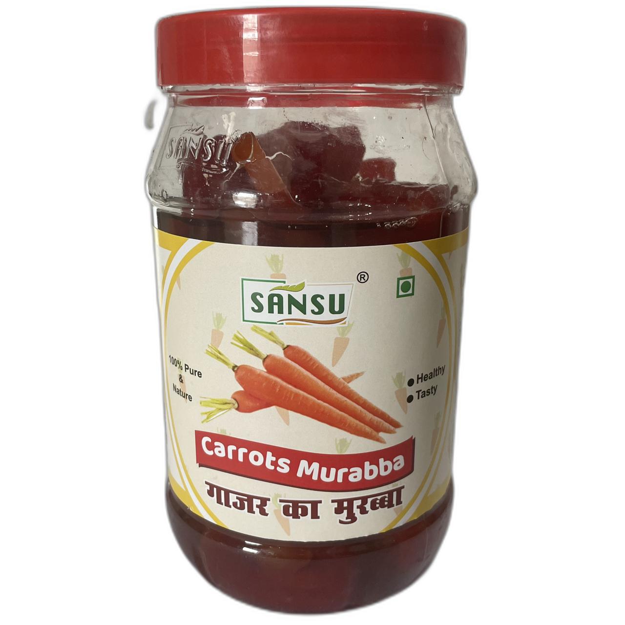 SANSU Home Made, Hand Made and Mother Made Organic Carrot Murabba, Palm Good for Blood Circulation | 1kg